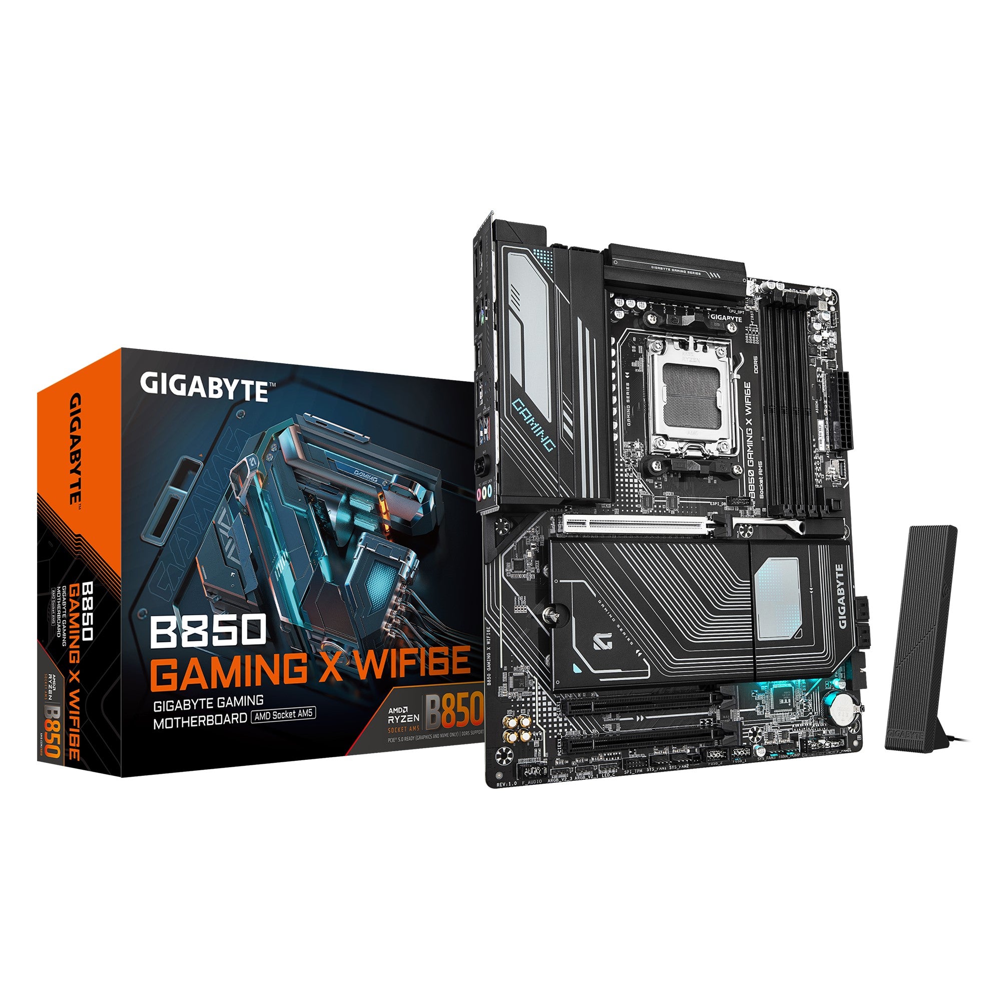Gigabyte B850 GAMING X WIFI6E 1.0, AMD AM5, 4 x DDR5 up to 256 GB, 1 x HDMI, 3 x PCI Express x16, 3 x M.2, 4 x SATA, 9 x USB 3.2 Gigabyte B850 GAMING X WIFI6E 1.0, AMD AM5, 4 x DDR5 up to 256 GB, 1 x HDMI, 3 x PCI Express x16, 3 x M.2, 4 x SATA, 9 x USB 3.2
